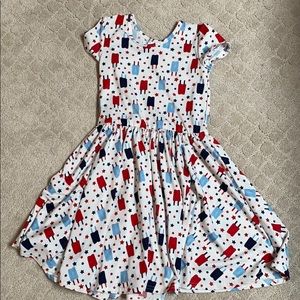 Dot dot smile 5/6 dress 4th of July